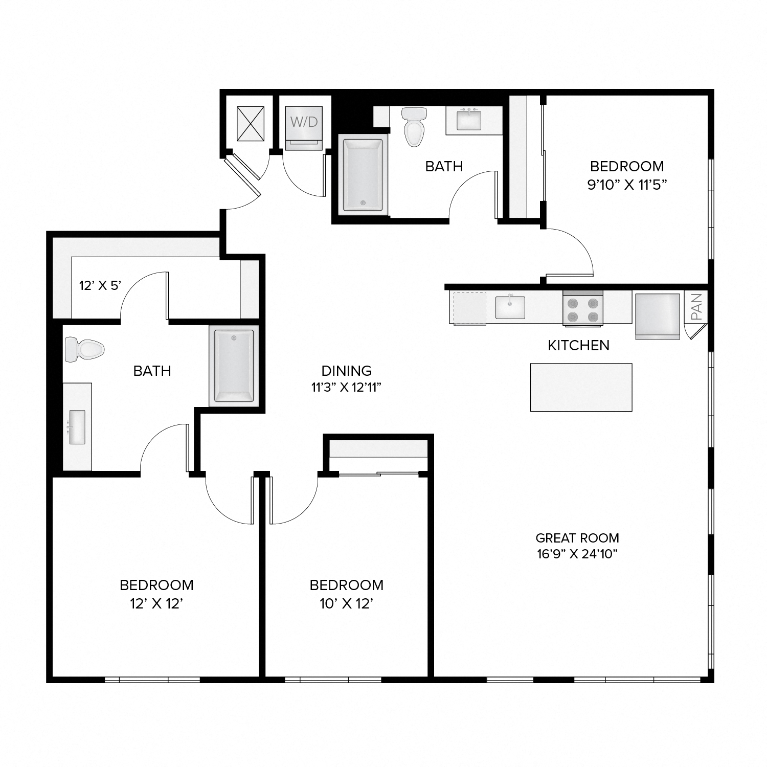 Floor plan layout diagram for The Fallon